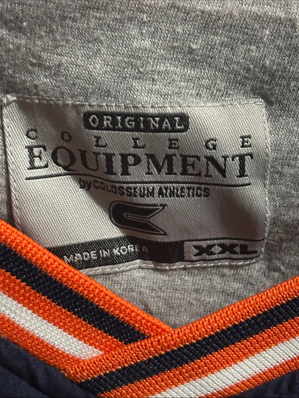 College Equipment UTEP Navy and Orange Pullover Windbreaker XXL